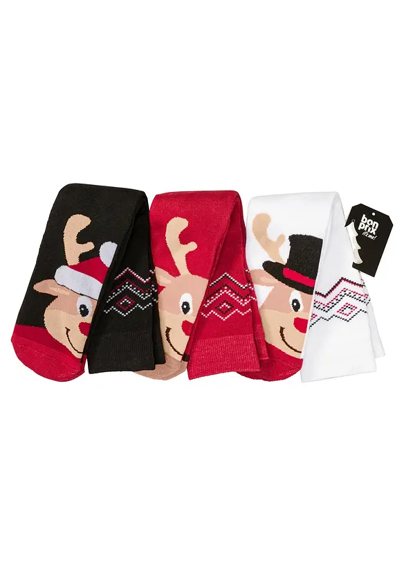 Thermo Socken (3er Pack) in weiß - bonprix