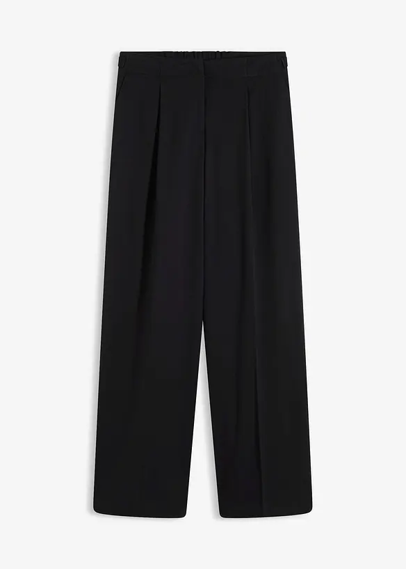 Palazzo-Hose in schwarz von vorne - bonprix