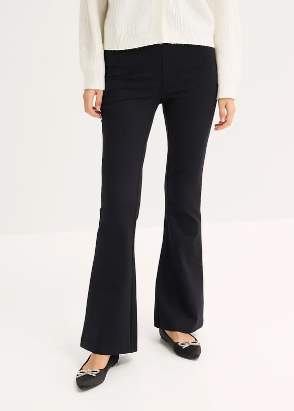 Leggings aus bequemen Punto di Roma in schwarz von vorne - bonprix Leggings aus bequemen Punto di Roma in schwarz von vorne - bonprix