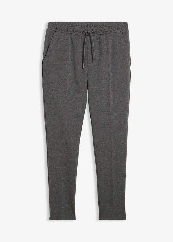 Super-Stretchhose mit Komfortbund, Slim Fit in grau von vorne - bonprix