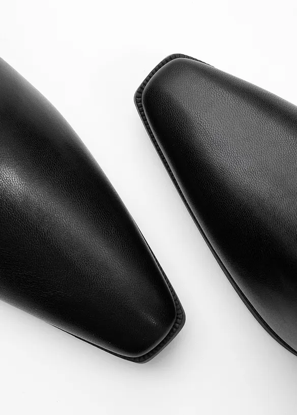Stiefeletten mit Blockabsatz in schwarz - bonprix