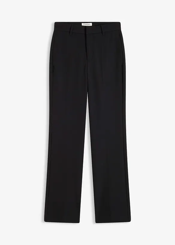 Feminine Hose mit Bügelfalte in schwarz von vorne - bonprix