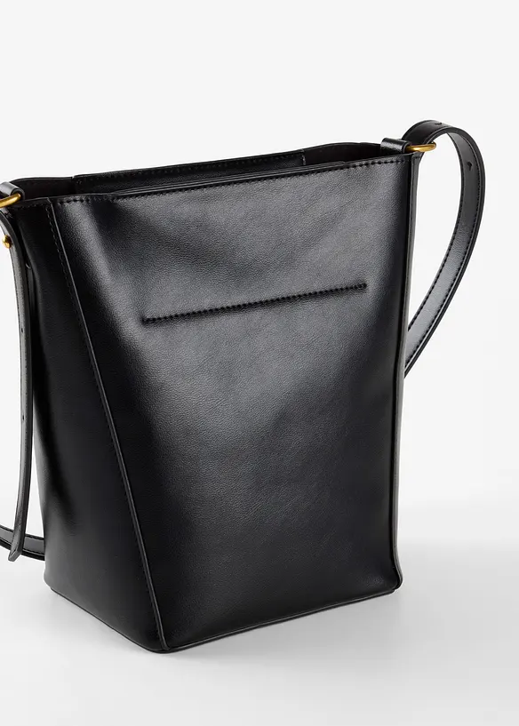 Bucket Bag in schwarz von hinten - bonprix