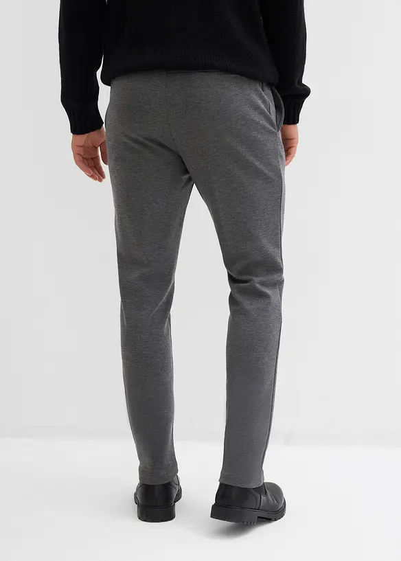 Super-Stretchhose mit Komfortbund, Slim Fit in grau von hinten - bonprix