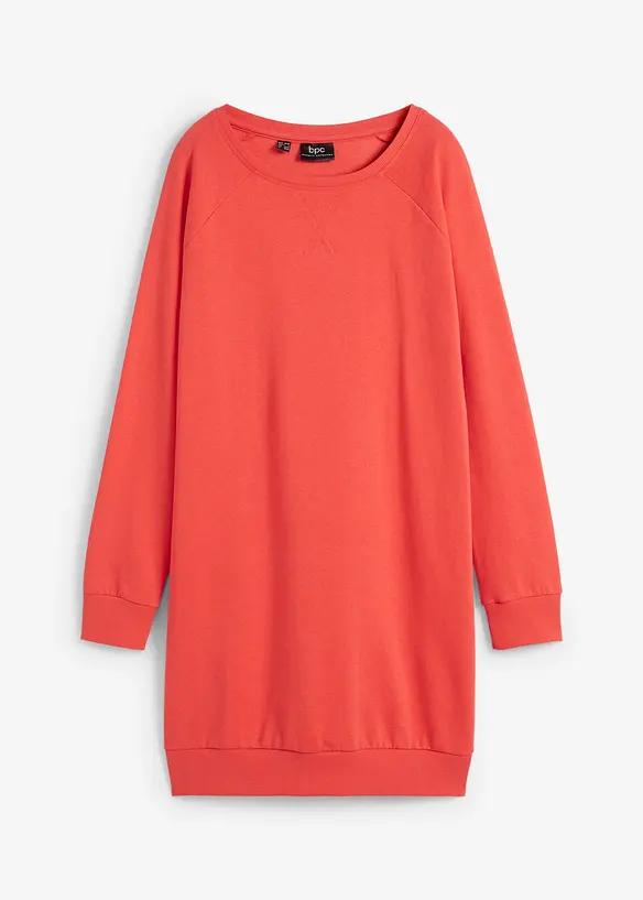Sweatkleid in rot von vorne - bonprix