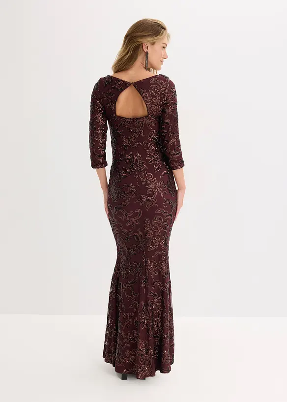 Paillettenkleid mit Rückenausschnitt in rot von hinten (Totalaufnahme) - bonprix Paillettenkleid mit Rückenausschnitt in rot von hinten (Totalaufnahme) - bonprix