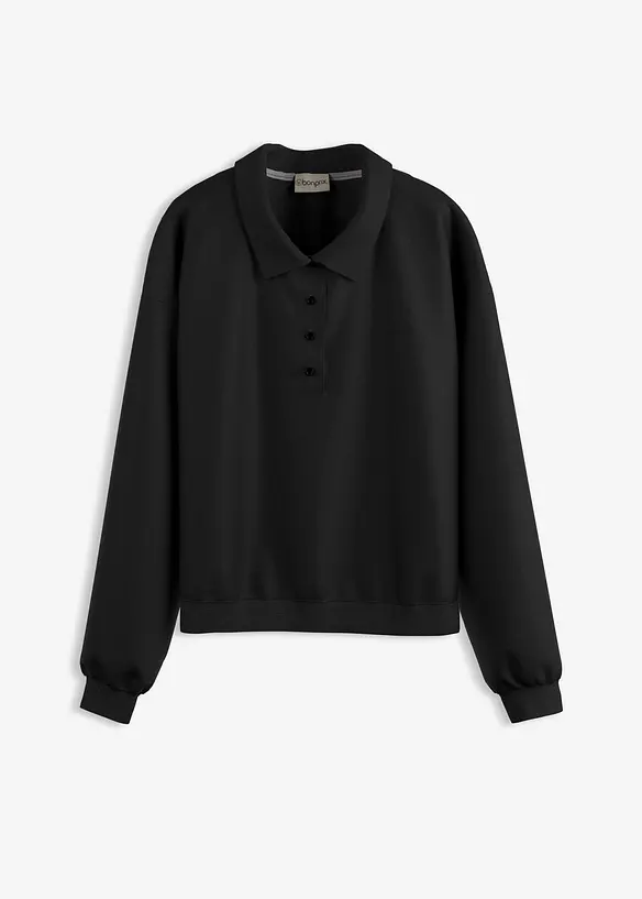 Sweatshirt aus reiner Bio-Baumwolle in schwarz von vorne - bonprix Sweatshirt aus reiner Bio-Baumwolle in schwarz von vorne - bonprix