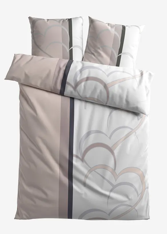 Linon-Bettwäsche in beige von vorne - bonprix