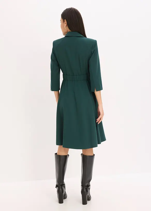 Blazerkleid mit ausgestelltem Rockteil in grün von hinten (Totalaufnahme) - bonprix Blazerkleid mit ausgestelltem Rockteil in grün von hinten (Totalaufnahme) - bonprix