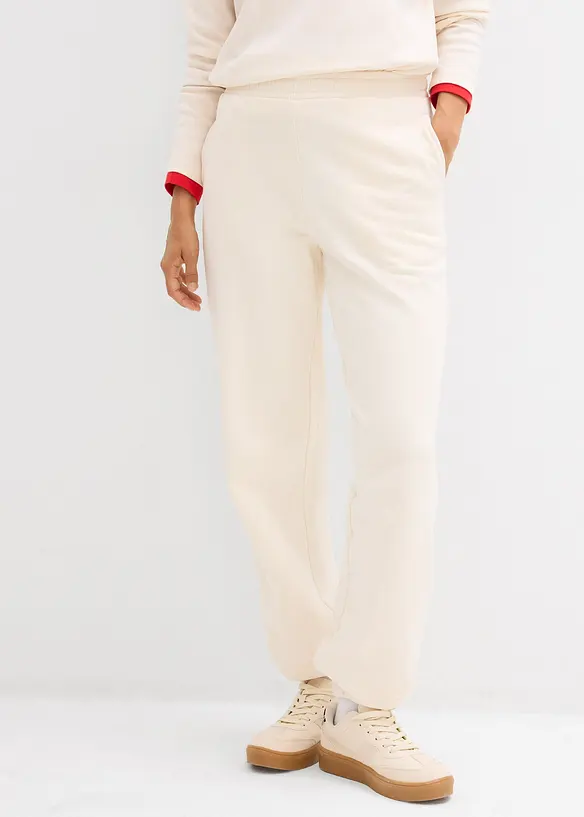Sweathose aus reiner Baumwolle in beige von vorne - bonprix Sweathose aus reiner Baumwolle in beige von vorne - bonprix
