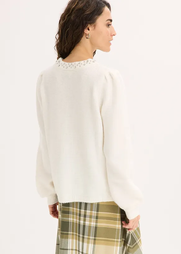 Pullover in weiß von hinten (im Anschnitt) - bonprix