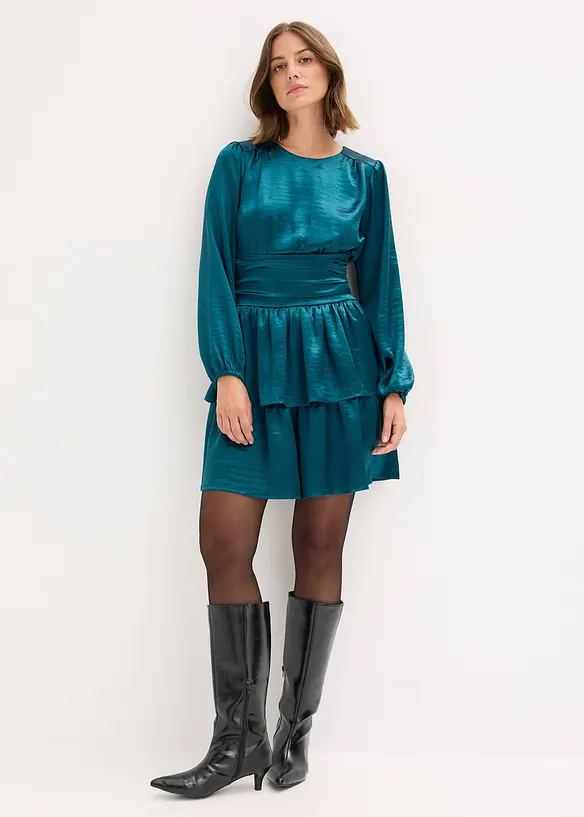 Minikleid in petrol von vorne (Totalaufnahme) - bonprix Minikleid in petrol von vorne (Totalaufnahme) - bonprix