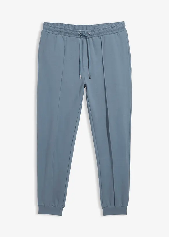 Jogginghose aus weichem Baumwollmix in blau von vorne - bonprix