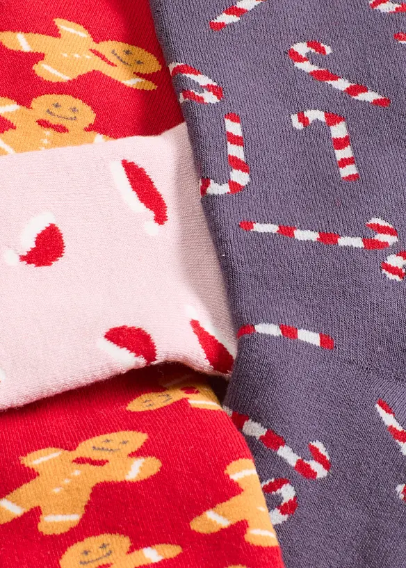 Thermosocken (3er Pack) in lila - bonprix