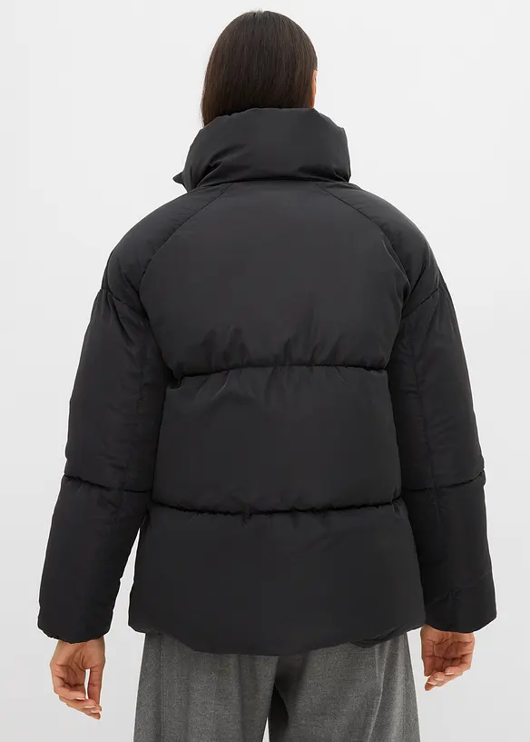 Puffer-Jacket in schwarz von hinten (im Anschnitt) - bonprix