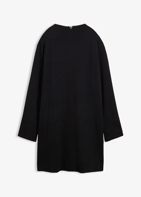 Jacken-Kleid aus Punto di Roma in schwarz von vorne - bonprix