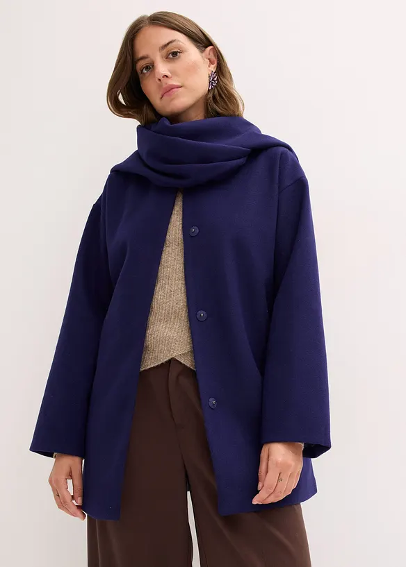 Jacke in blau von vorne (im Anschnitt) - bonprix