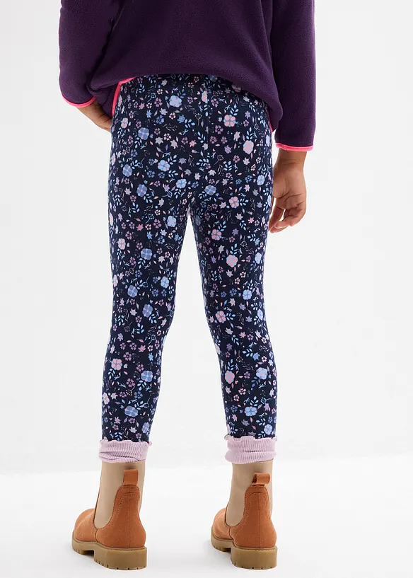 Thermo-Leggings (2er Pack) in blau von hinten - bonprix