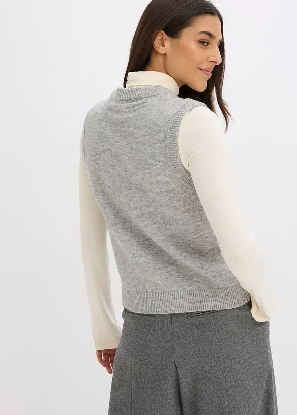 Pullunder in grau von hinten (im Anschnitt) - bonprix Pullunder in grau von hinten (im Anschnitt) - bonprix