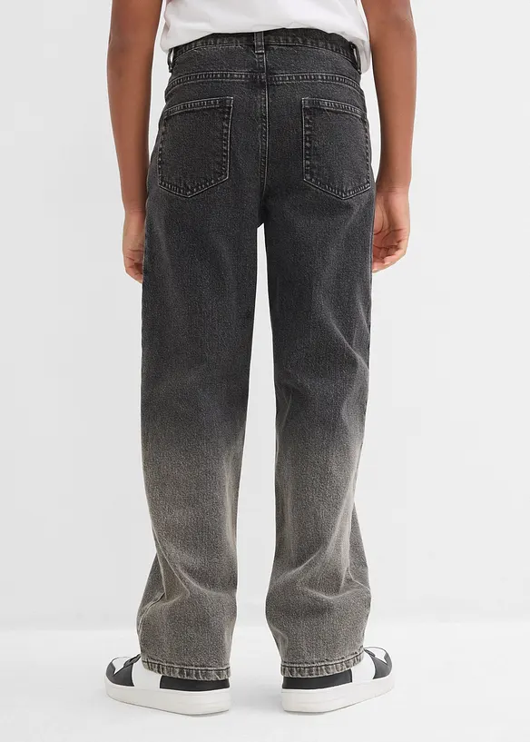Loose Fit Jeans mit Farbverlauf, Straight in grau von hinten - bonprix