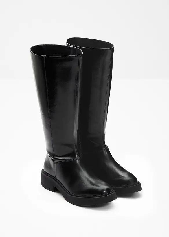 Weitschaftstiefel in schwarz - bonprix