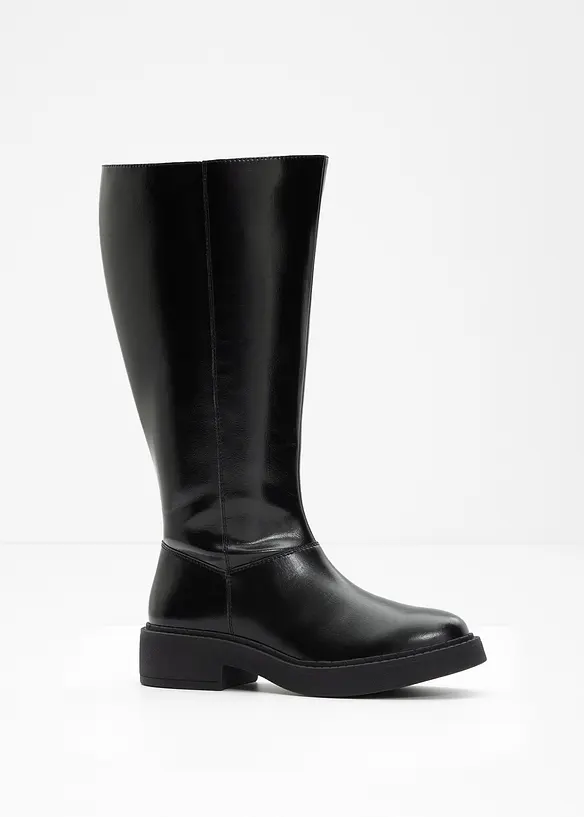 Weitschaftstiefel in schwarz - bonprix