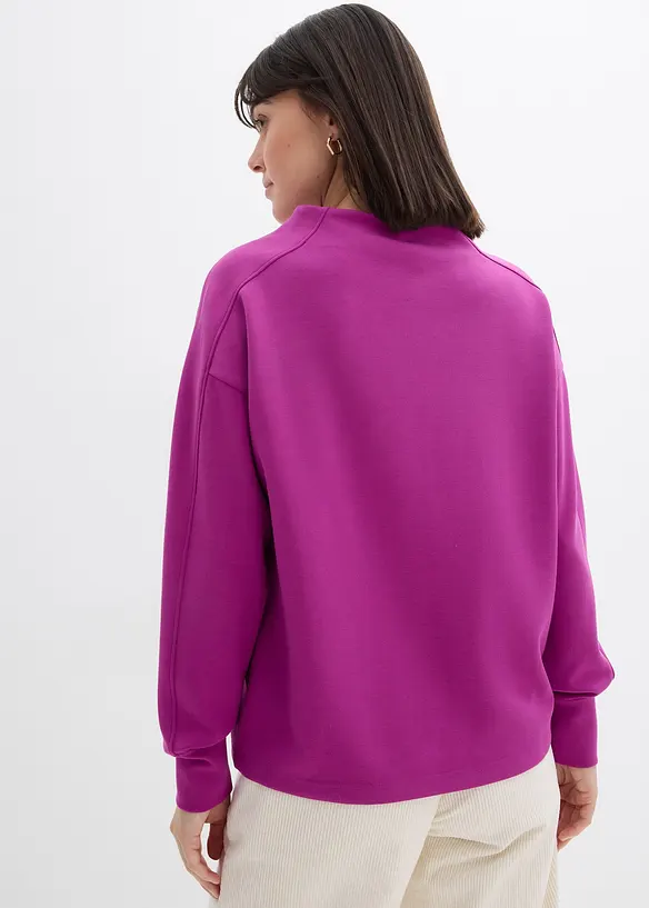 Oversize Sweatshirt aus weichem Scuba in lila von hinten (im Anschnitt) - bonprix Oversize Sweatshirt aus weichem Scuba in lila von hinten (im Anschnitt) - bonprix
