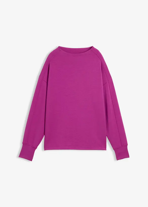 Oversize Sweatshirt aus weichem Scuba in lila von vorne - bonprix Oversize Sweatshirt aus weichem Scuba in lila von vorne - bonprix