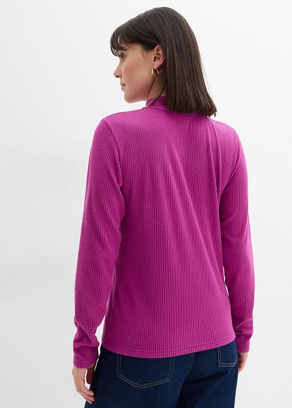 Thermoshirt mit Stehkragen in lila von hinten (im Anschnitt) - bonprix Thermoshirt mit Stehkragen in lila von hinten (im Anschnitt) - bonprix