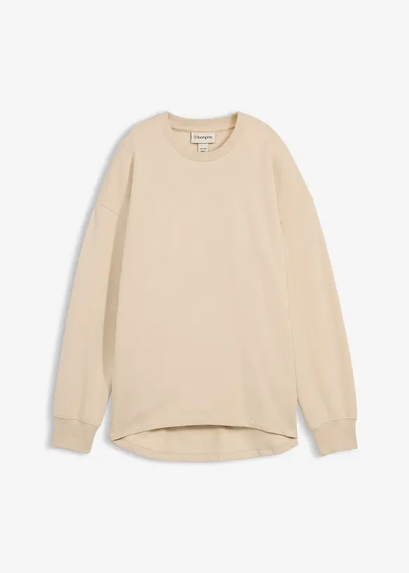 Oversize Sweatshirt in beige von vorne - bonprix