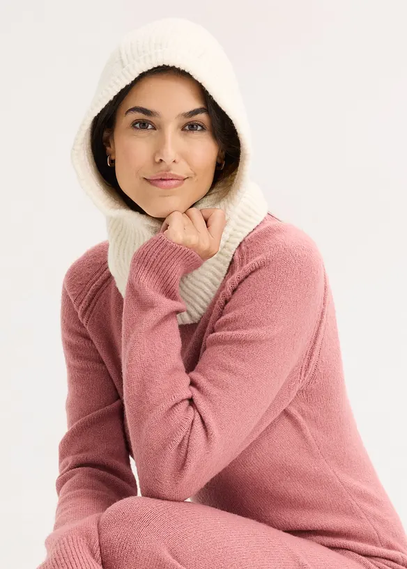 Balaclava in weiß von vorne (im Anschnitt) - bonprix