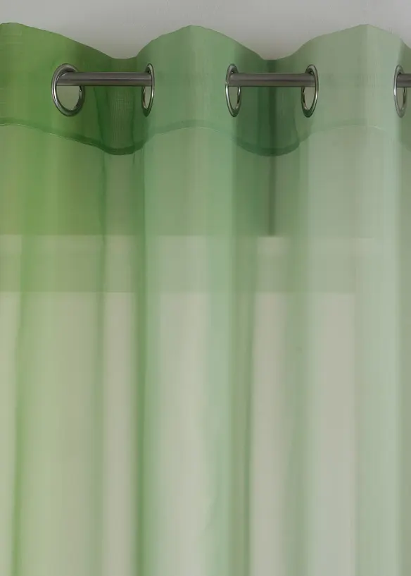 Transparente Gardine aus feinem Voile, auch in extra lang (2er Pack) in grün - bonprix