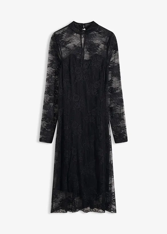 Kleid in schwarz von vorne - bonprix