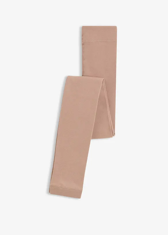 Thermo-Strumpfleggings 140 DEN in braun von vorne - bonprix
