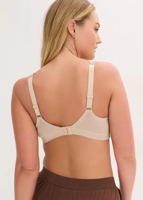 Entlastungs-BH ohne Bügel mit gepolsterten Trägern in beige von hinten (im Anschnitt) - bonprix