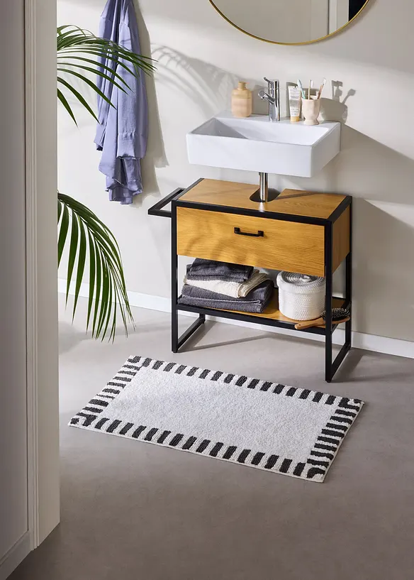 Badematte mit minimalistischem Design in schwarz (Ambiente) - bonprix Badematte mit minimalistischem Design in schwarz (Ambiente) - bonprix