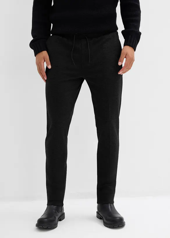 Super-Stretchhose mit Komfortbund, Slim Fit in schwarz von vorne - bonprix