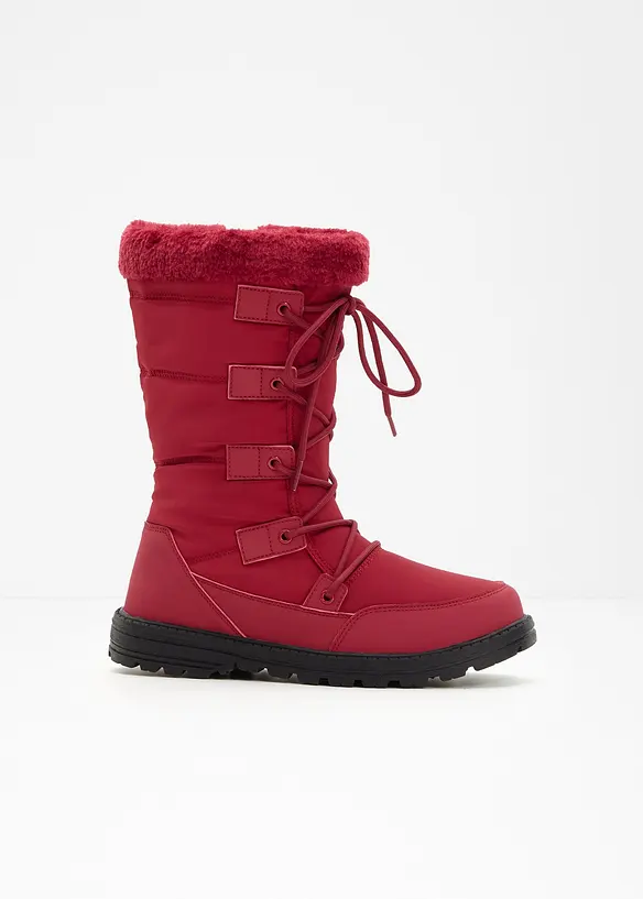 Schnürstiefel in rot - bonprix