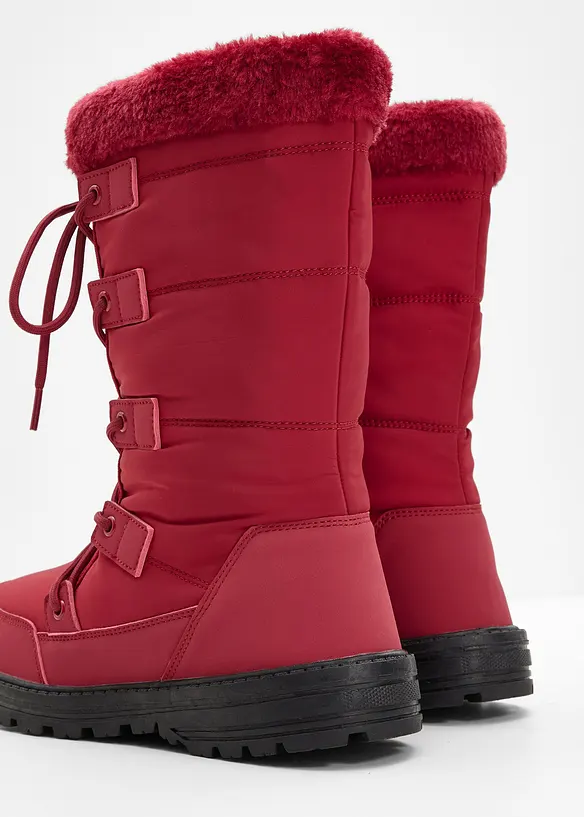 Schnürstiefel in rot - bonprix