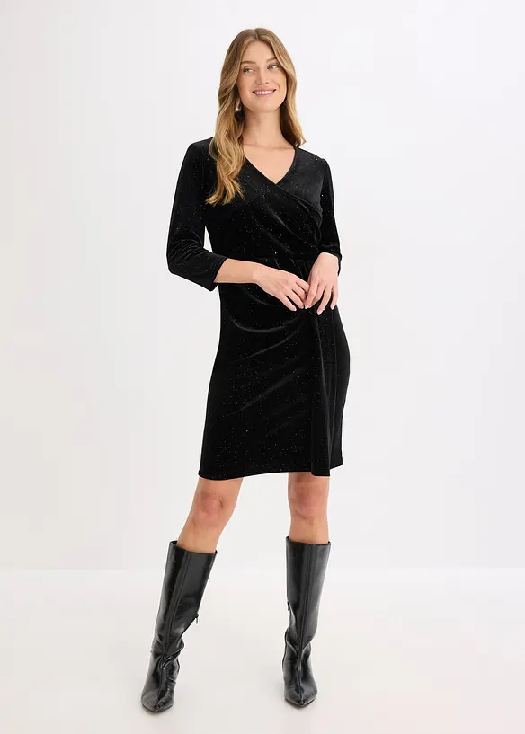 Minikleid in schwarz von vorne (Totalaufnahme) - bonprix Minikleid in schwarz von vorne (Totalaufnahme) - bonprix