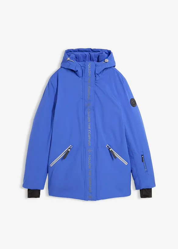 wasserdichte Ski Funktions-Jacke in blau von vorne - bonprix