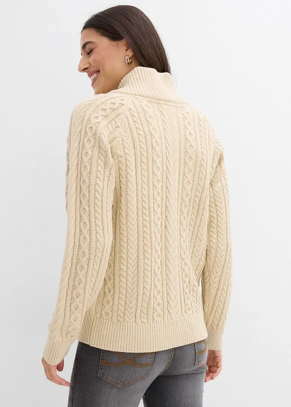 Pullover in beige von hinten (im Anschnitt) - bonprix