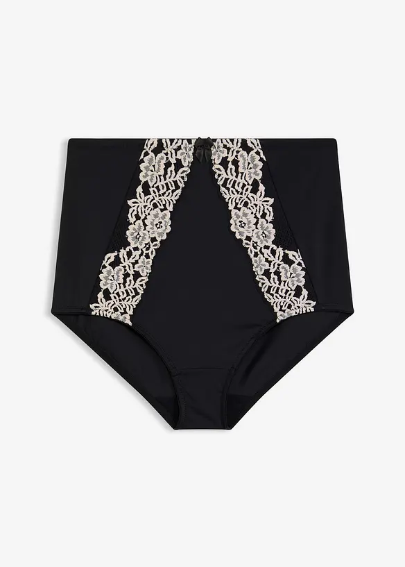Light Highwaist Shape Panty in schwarz von vorne - bonprix