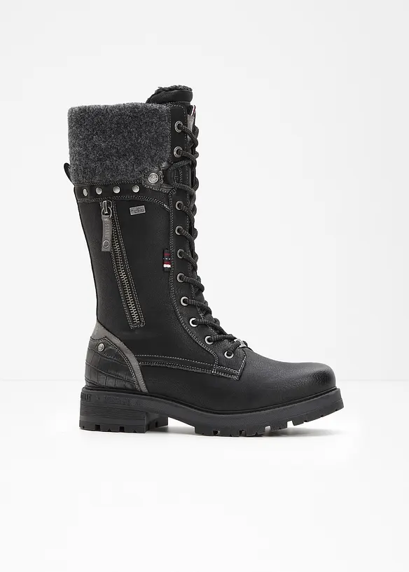 Mustang Schnürstiefel in schwarz - Mustang