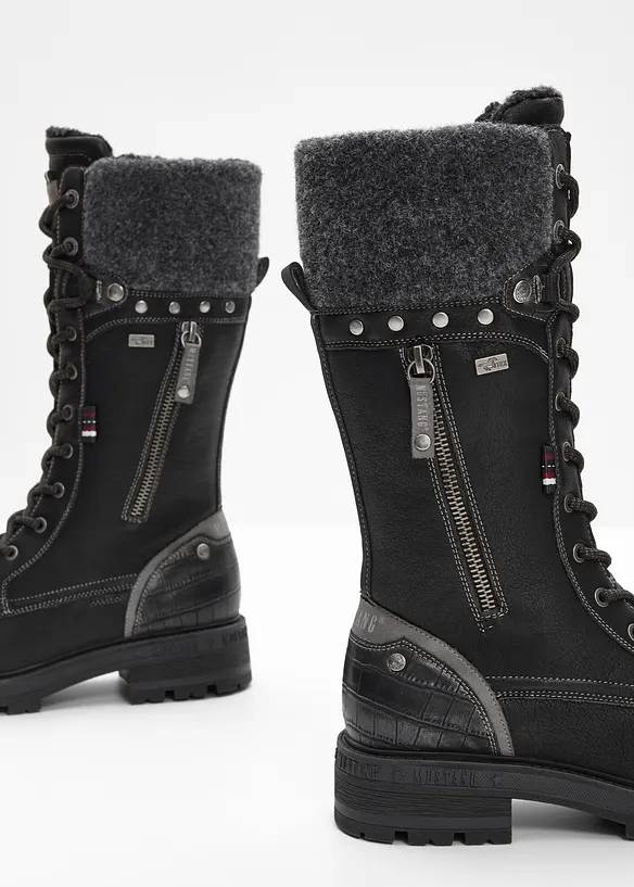 Mustang Schnürstiefel in schwarz - Mustang