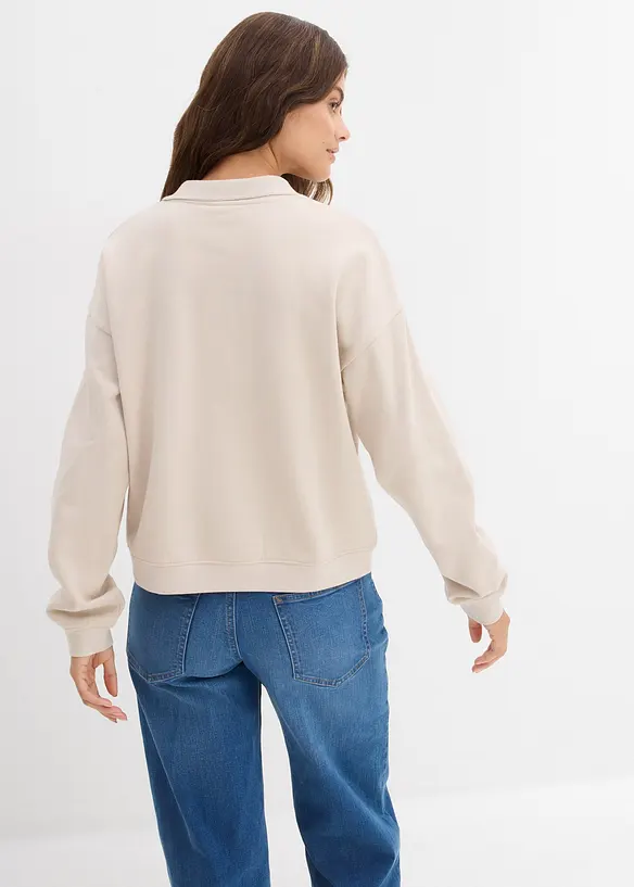 Sweatshirt aus reiner Bio-Baumwolle in grau von hinten (im Anschnitt) - bonprix Sweatshirt aus reiner Bio-Baumwolle in grau von hinten (im Anschnitt) - bonprix