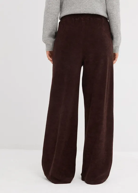 Jersey Frottee-Hose in braun von hinten - bonprix