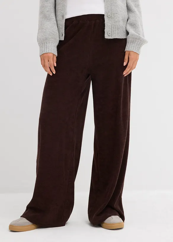 Jersey Frottee-Hose in braun von vorne - bonprix