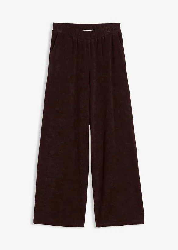 Jersey Frottee-Hose in braun von vorne - bonprix