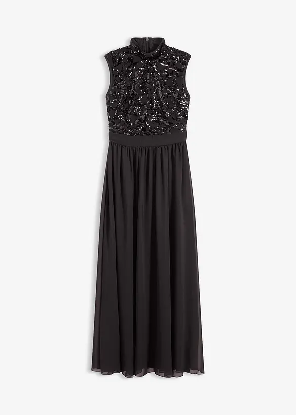 Maxikleid in schwarz von vorne - bonprix Maxikleid in schwarz von vorne - bonprix